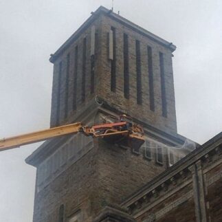 travaux d'accès difficile a la nacelle sur clocher