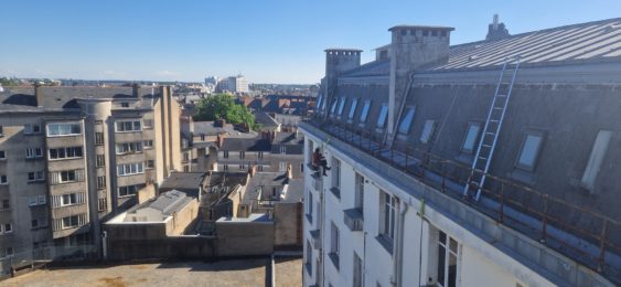 Travaux sur cordes sécurisation de façades à Nantes