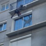 accès difficile éclats béton et mise en peinture