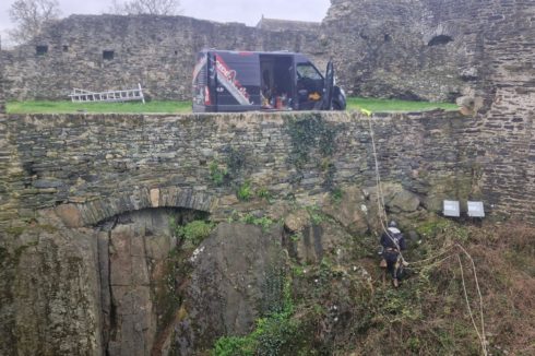 travaux d'accès difficile à la corde monument historique