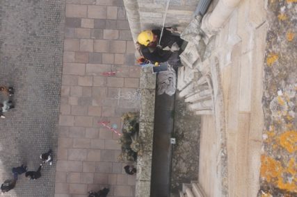 travaux en hauteur peinture Cathédrale Vannes