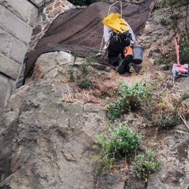 travaux en hauteur pose filet de protection